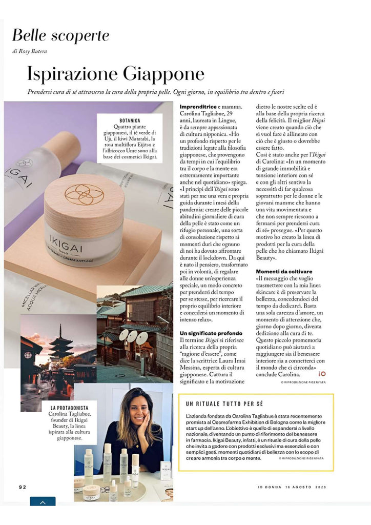 Ikigai Beauty è su iO Donna